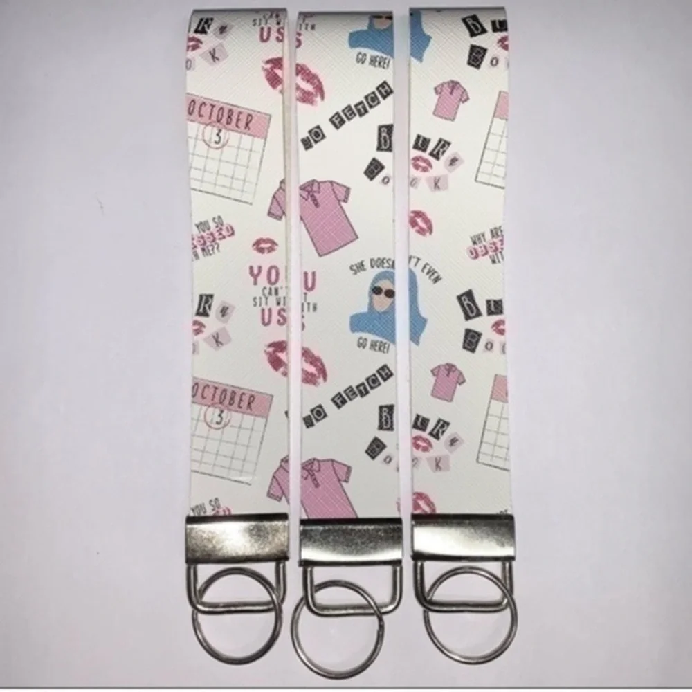 Mean Girls Movie So Fetch faux leather wristlet keychain new
